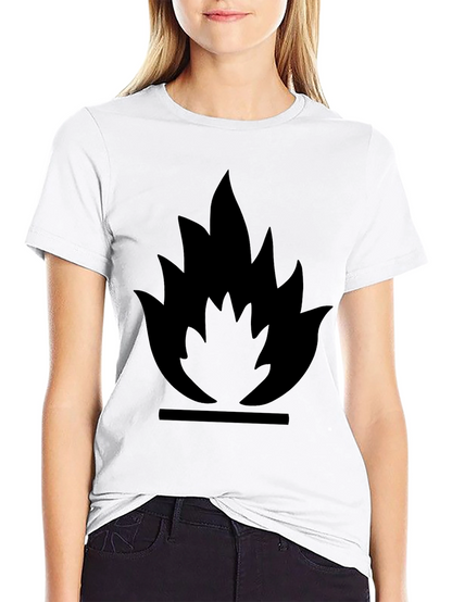 Flammable Symbol Black Graphic Tee