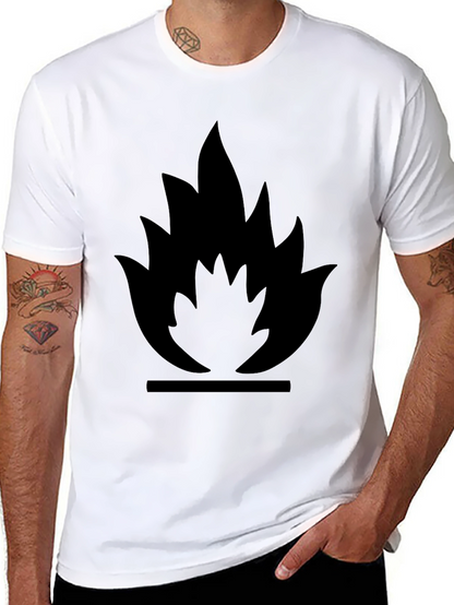 Flammable Symbol Black Graphic Tee