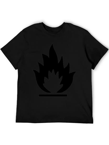 Flammable Symbol Black Graphic Tee