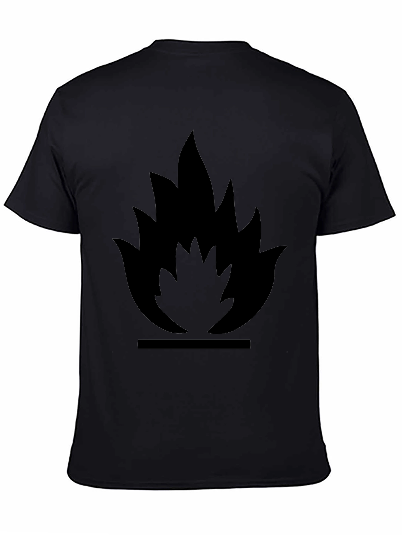 Flammable Symbol Black Graphic Tee