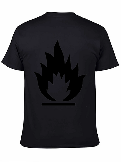 Flammable Symbol Black Graphic Tee