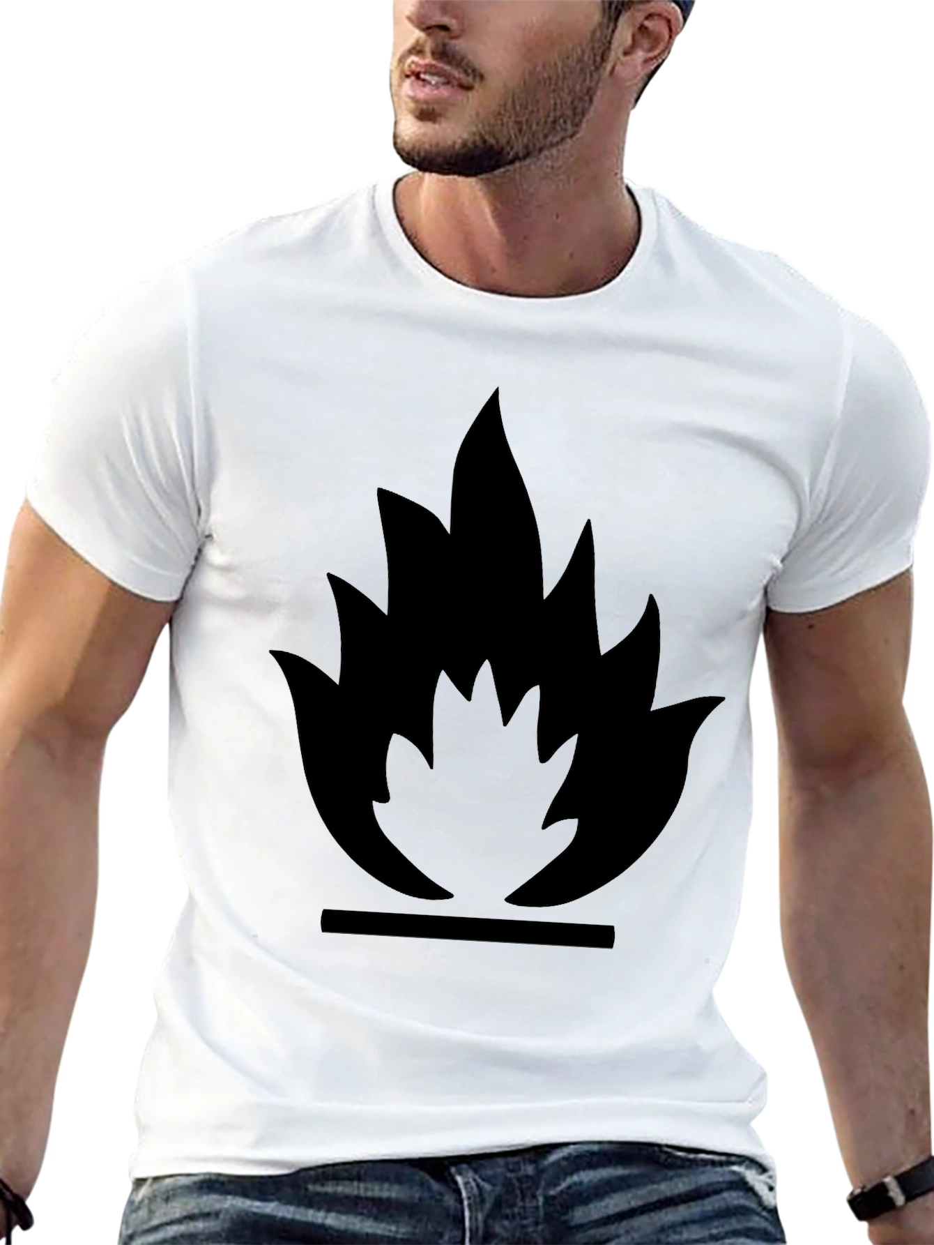 Flammable Symbol Black Graphic Tee