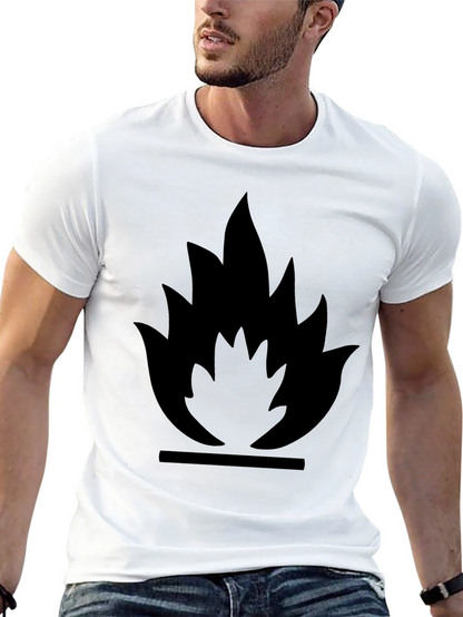 Flammable Symbol Black Graphic Tee