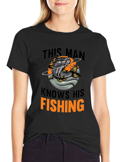 This Man Knows His Fishing Graphic T-Shirt
