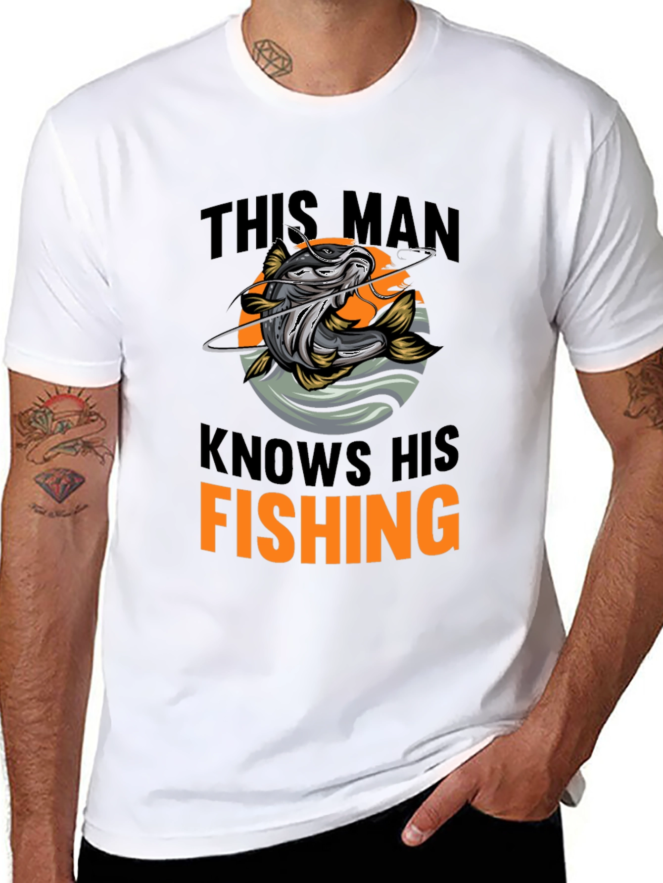 This Man Knows His Fishing Graphic T-Shirt