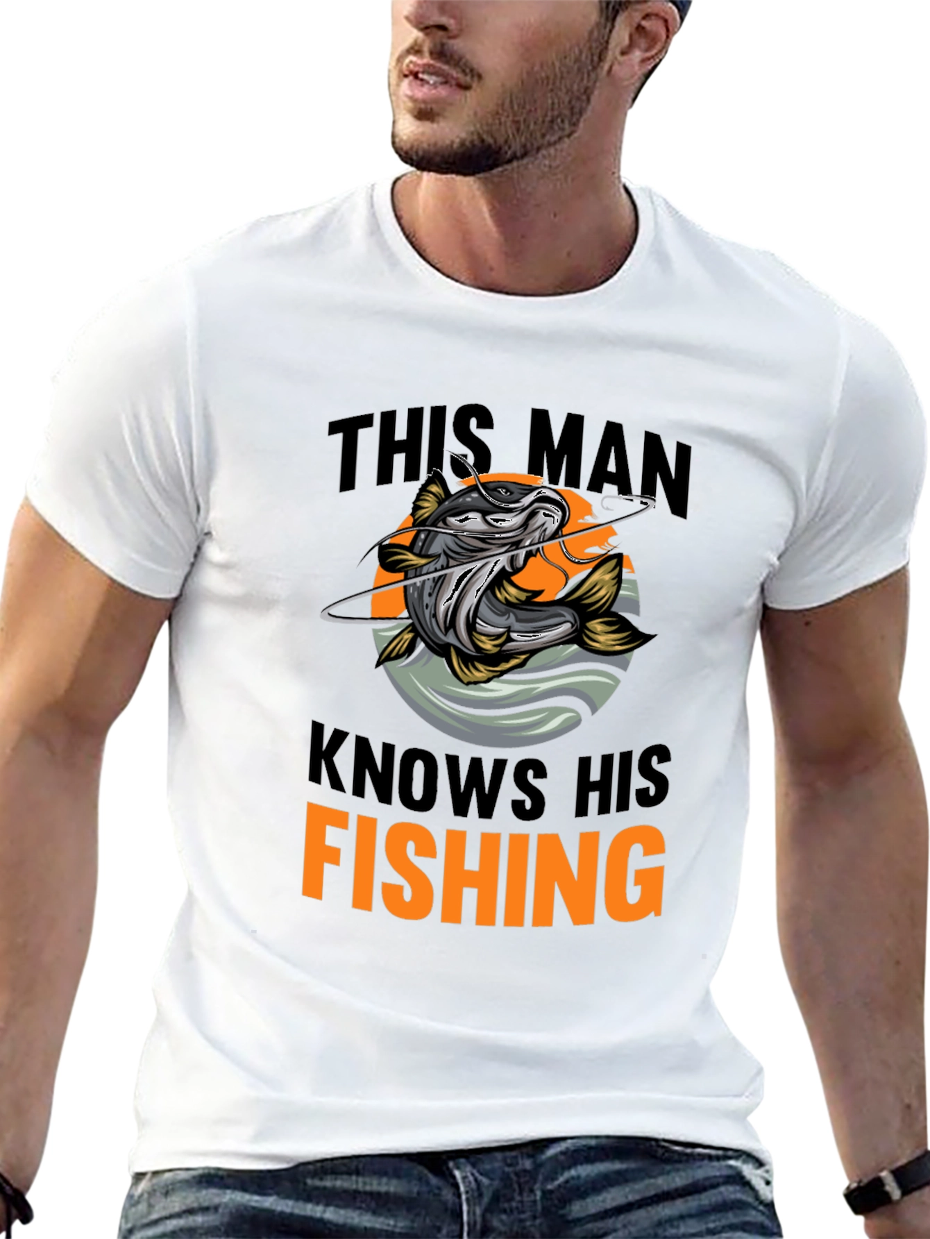 This Man Knows His Fishing Graphic T-Shirt