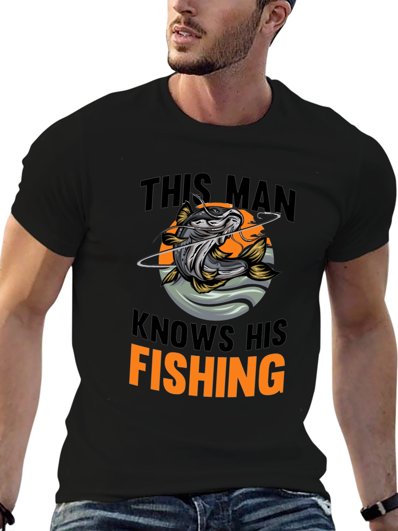 This Man Knows His Fishing Graphic T-Shirt