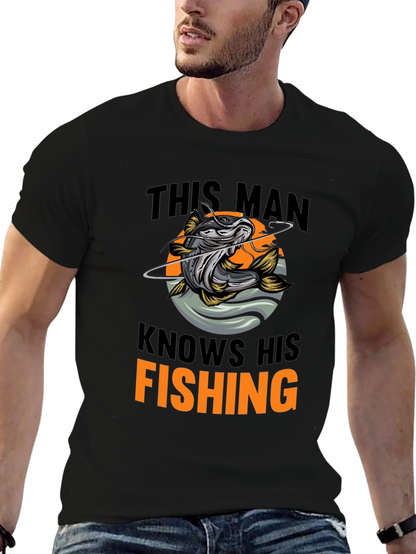 This Man Knows His Fishing Graphic T-Shirt