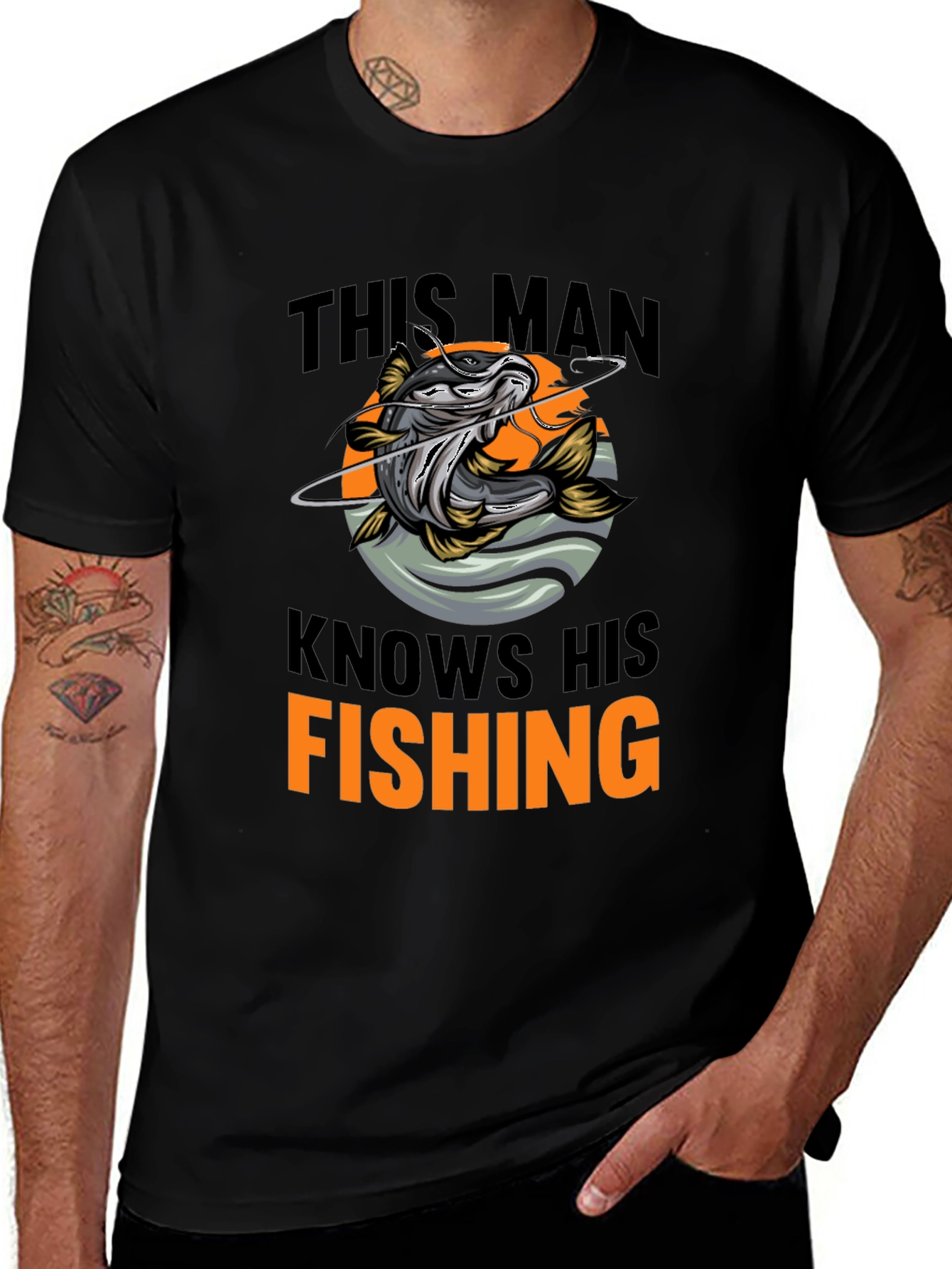 This Man Knows His Fishing Graphic T-Shirt