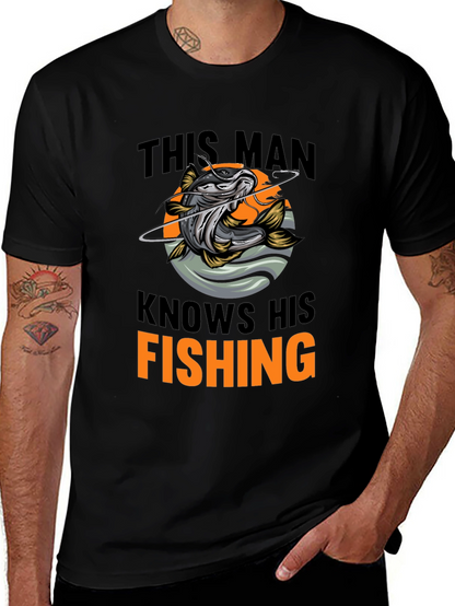 This Man Knows His Fishing Graphic T-Shirt