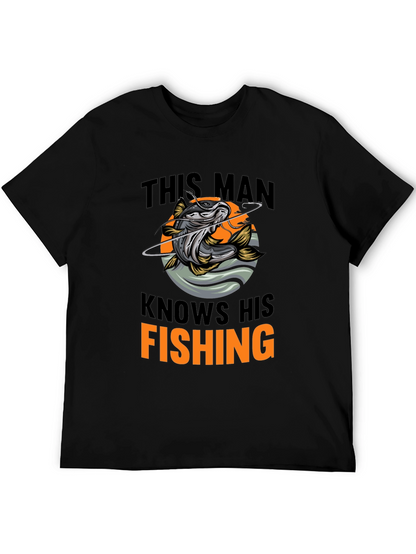 This Man Knows His Fishing Graphic T-Shirt