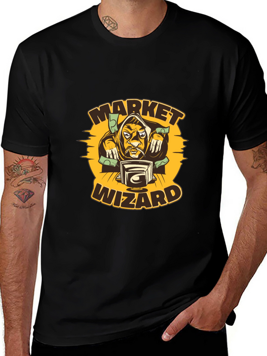 Market Wizard Graphic T-Shirt - Black Cotton Tee