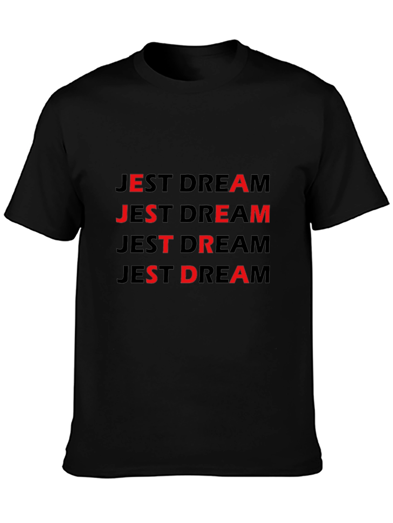 Jest Dream Black Graphic T-Shirt