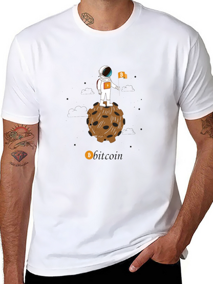 Bitcoin Astronaut T-Shirt - Crypto Moon Landing