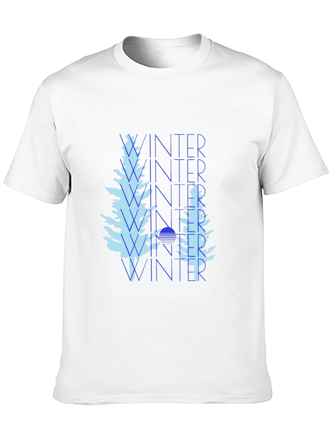 Winter Trees Black Graphic Tee