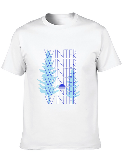 Winter Trees Black Graphic Tee