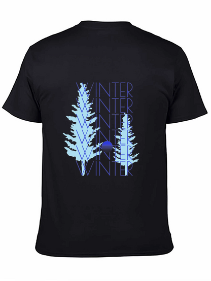 Winter Trees Black Graphic Tee