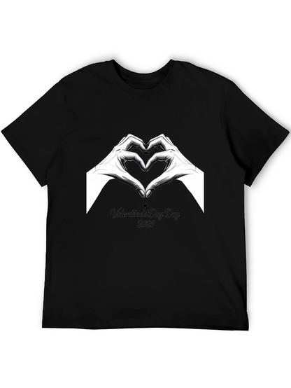 Valentines Day 2025 Heart Hands Graphic Tee