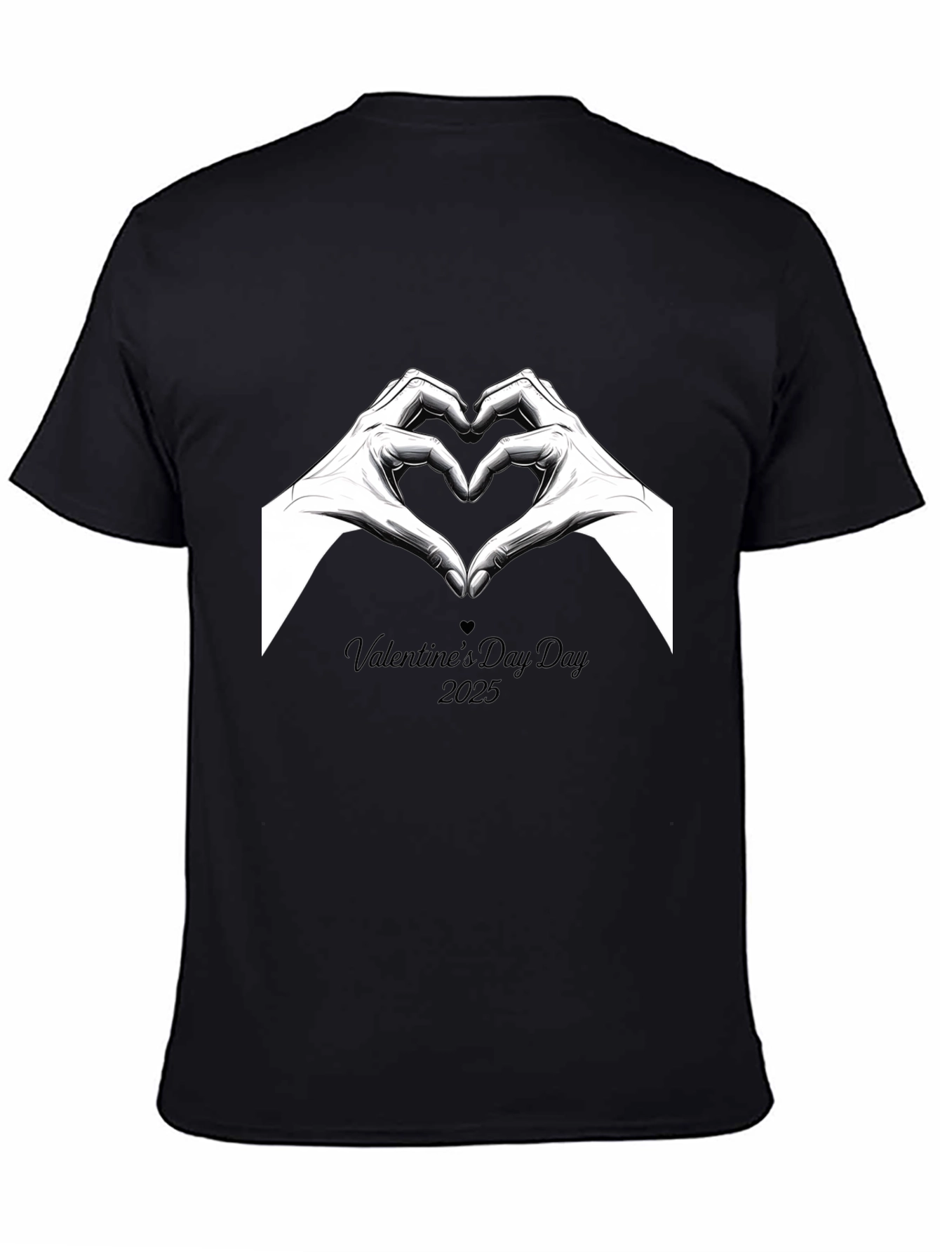 Valentines Day 2025 Heart Hands Graphic Tee