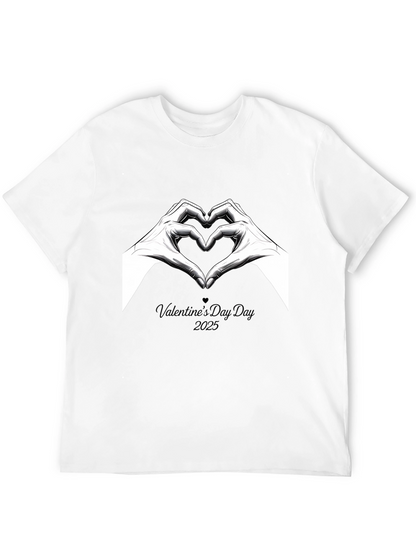 Valentines Day 2025 Heart Hands Graphic Tee