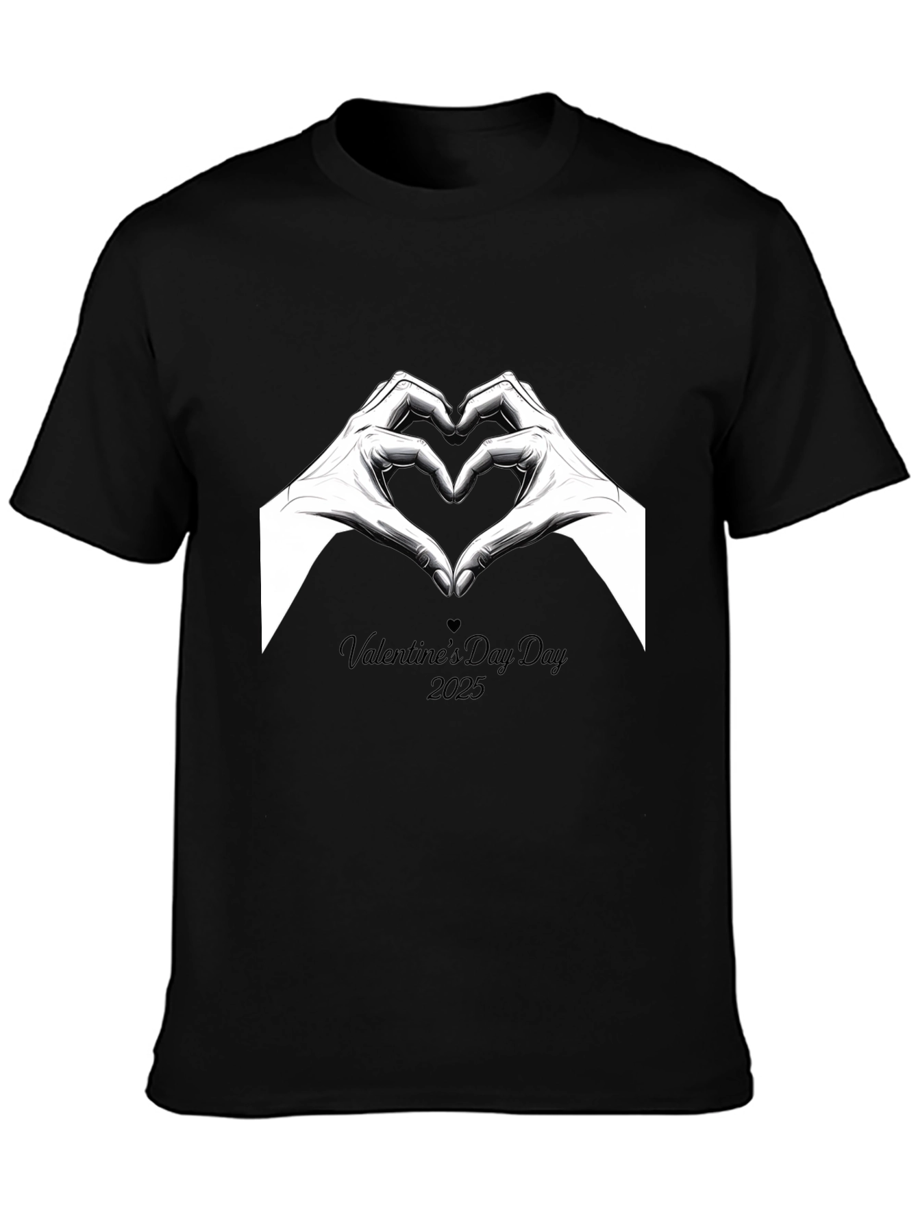 Valentines Day 2025 Heart Hands Graphic Tee