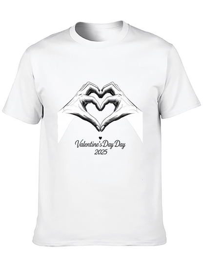 Valentines Day 2025 Heart Hands Graphic Tee