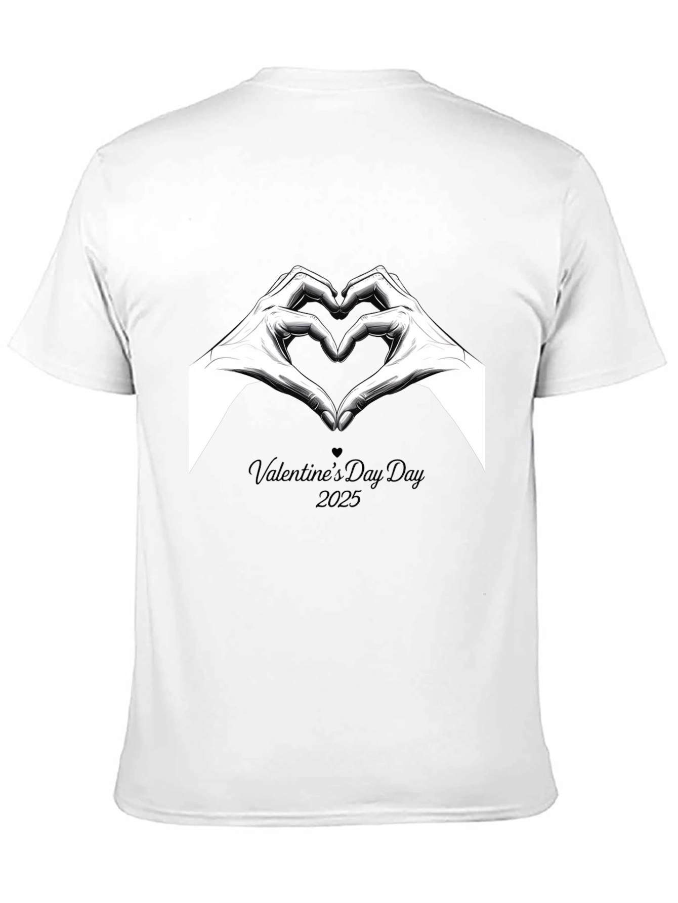 Valentines Day 2025 Heart Hands Graphic Tee