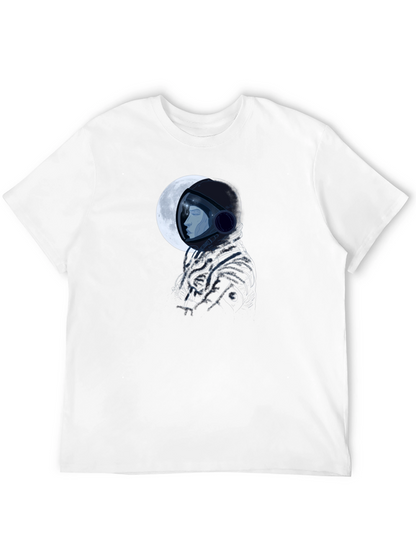 Astronaut Moon Graphic Black T-Shirt