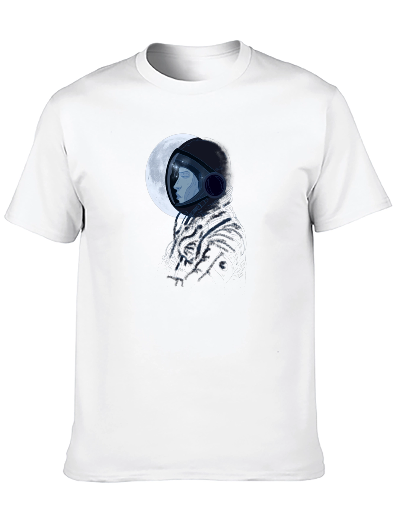 Astronaut Moon Graphic Black T-Shirt