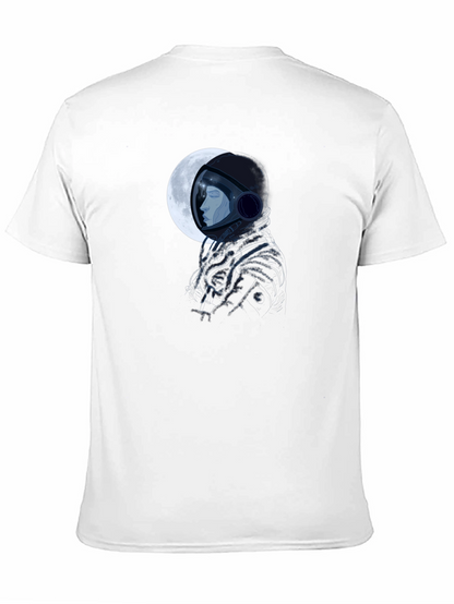 Astronaut Moon Graphic Black T-Shirt