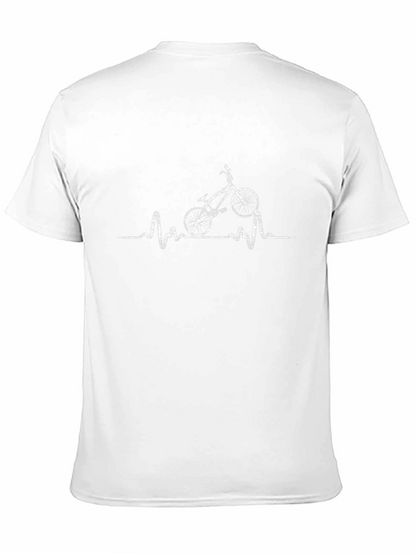 Bike Heartbeat Graphic Tee - Cycling Fan T-Shirt