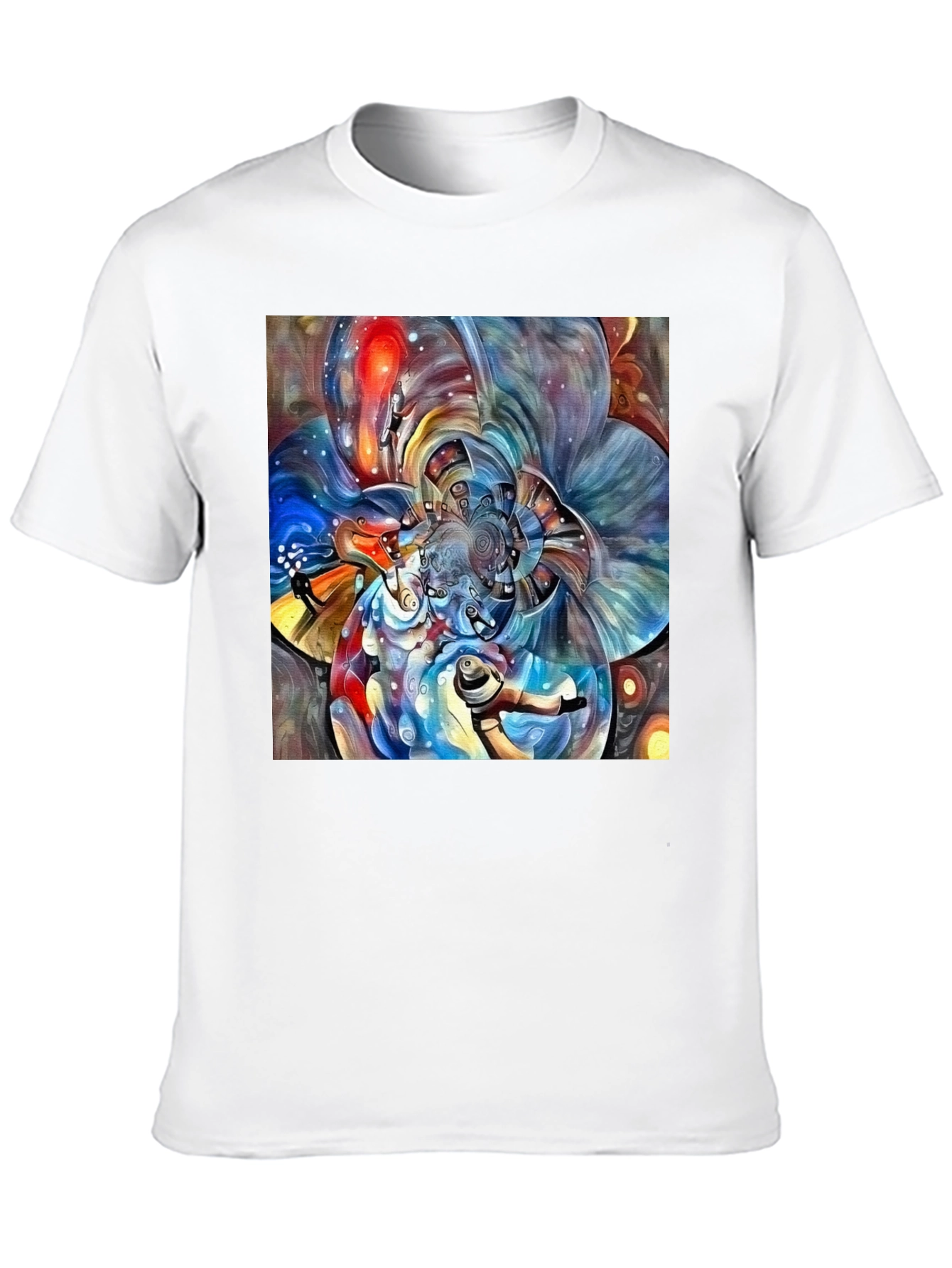 Abstract Fractal Art Black T-Shirt