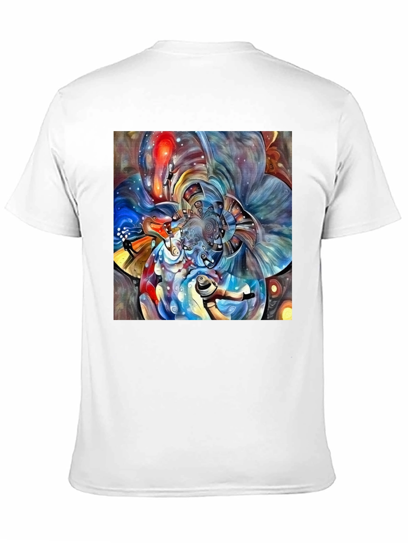 Abstract Fractal Art Black T-Shirt