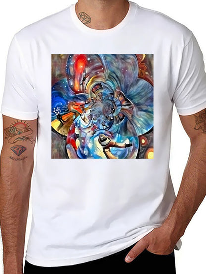 Abstract Fractal Art Black T-Shirt