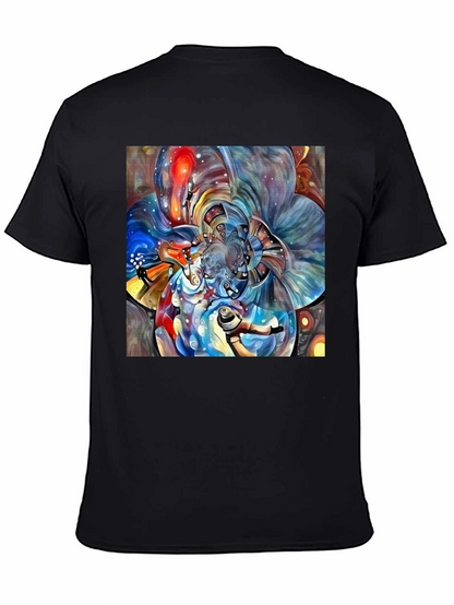 Abstract Fractal Art Black T-Shirt