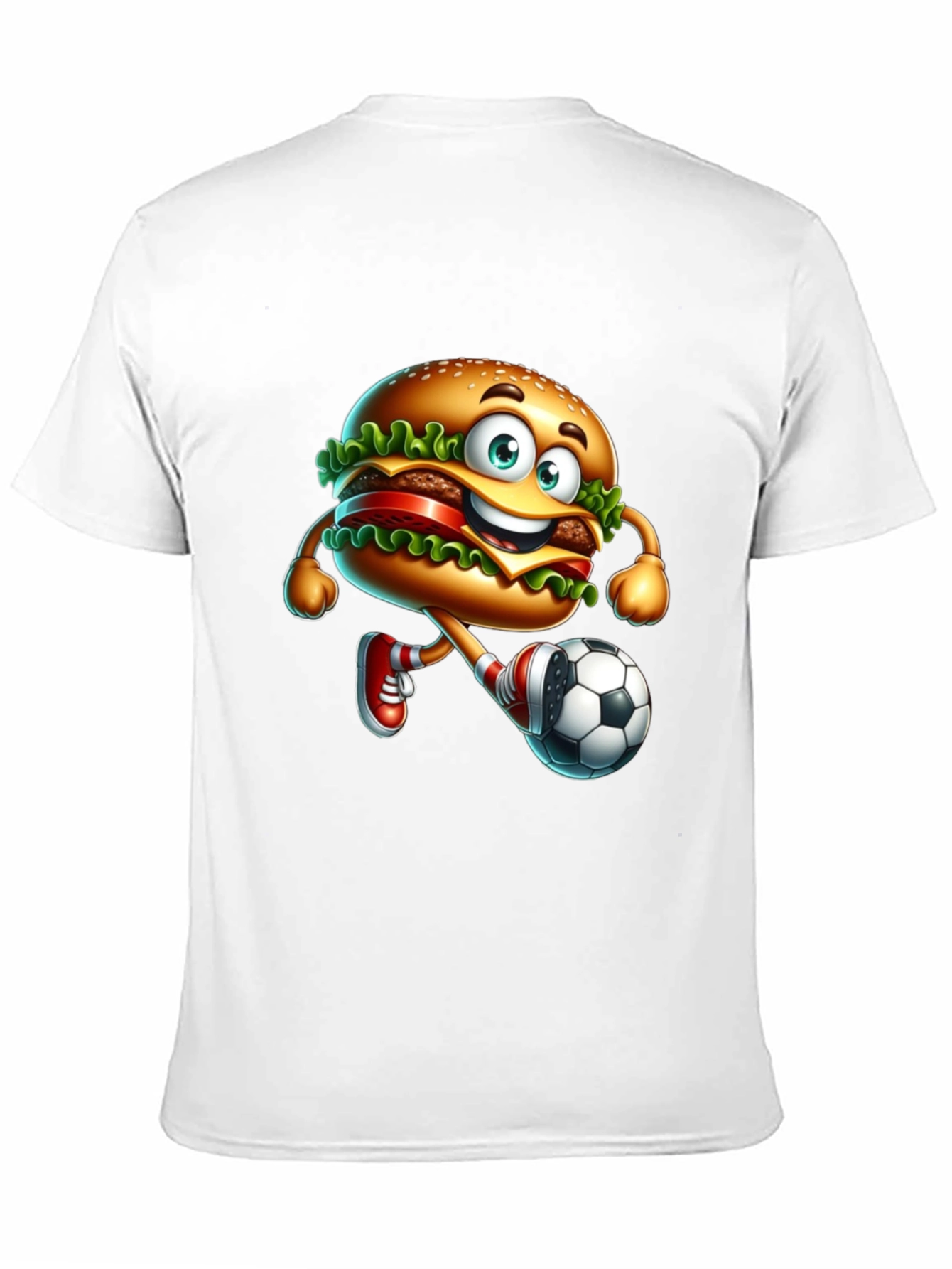 Burger Soccer Player Graphic T-Shirt