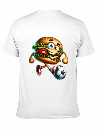 Burger Soccer Player Graphic T-Shirt