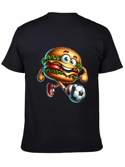 Burger Soccer Player Graphic T-Shirt