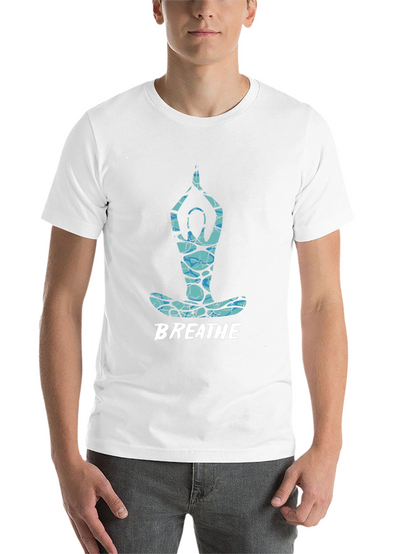 Breathe Yoga Pose Graphic Tee - Black