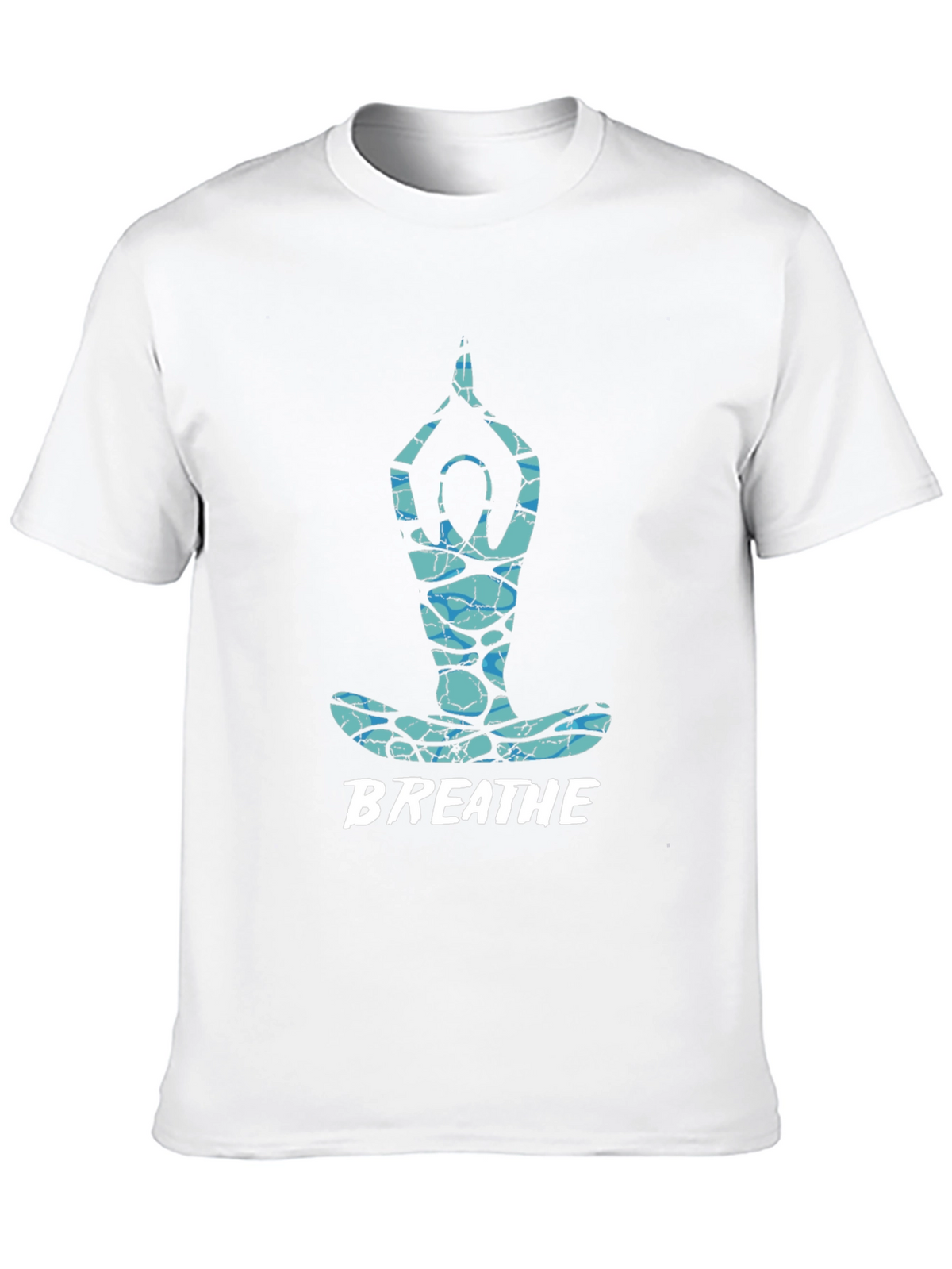 Breathe Yoga Pose Graphic Tee - Black