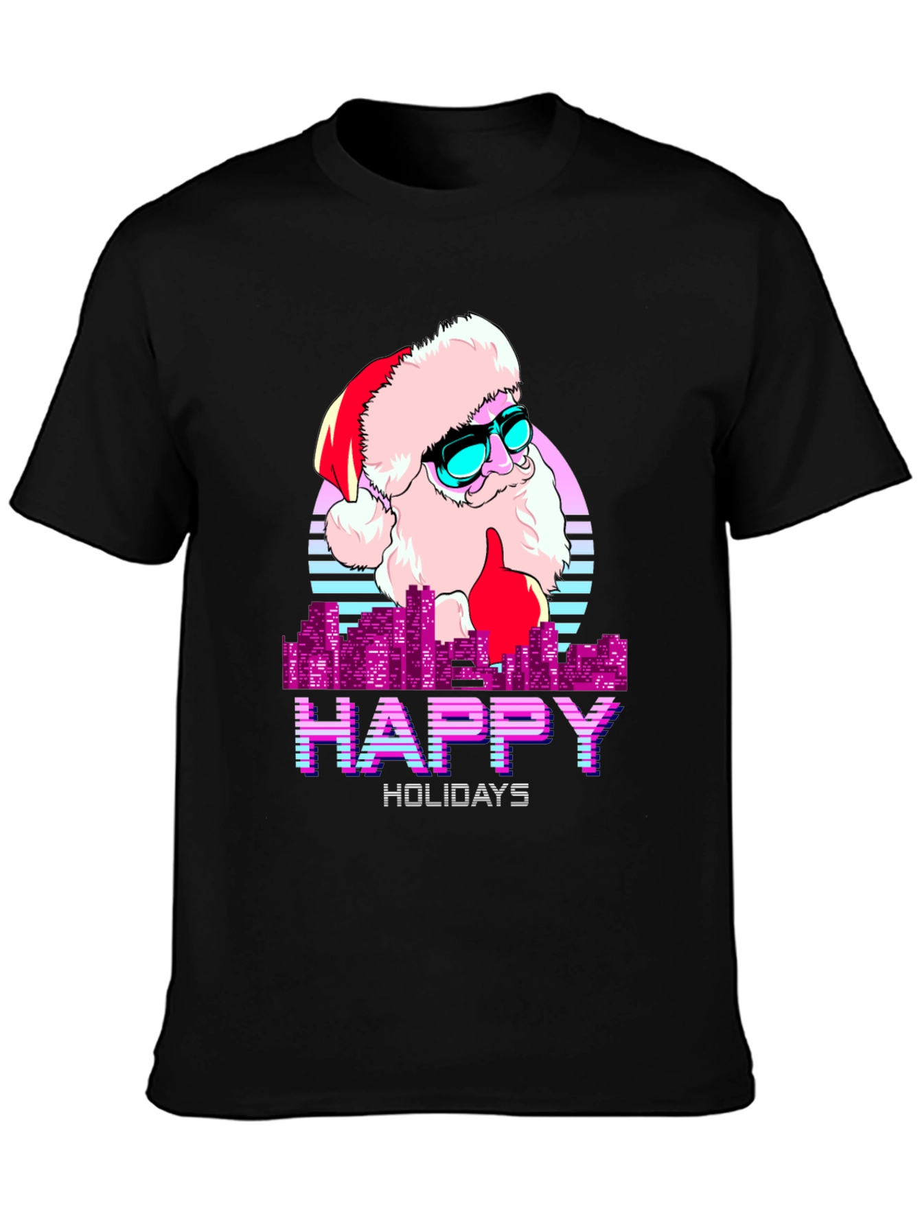 Cool Santa Happy Holidays T-Shirt