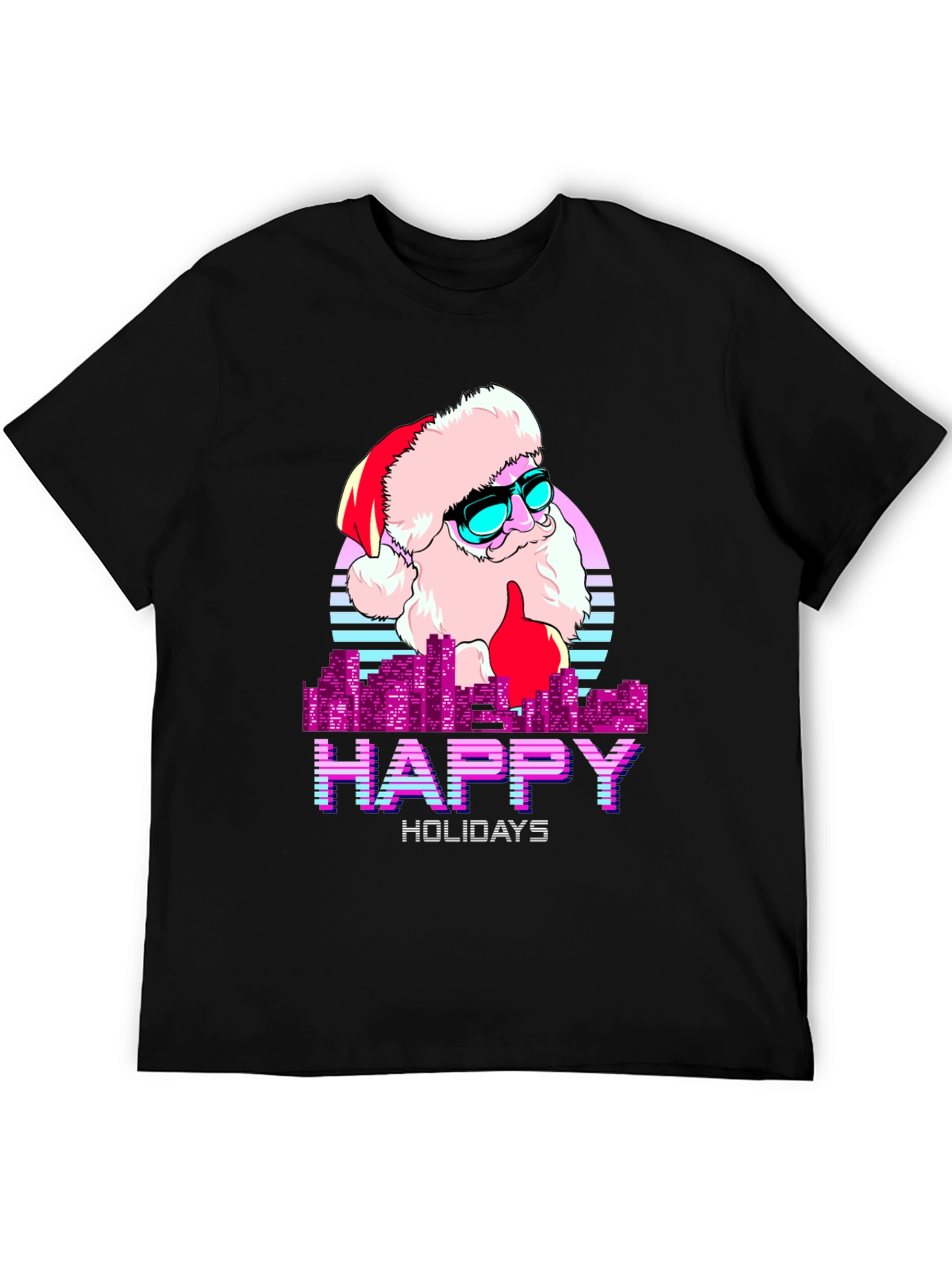 Cool Santa Happy Holidays T-Shirt