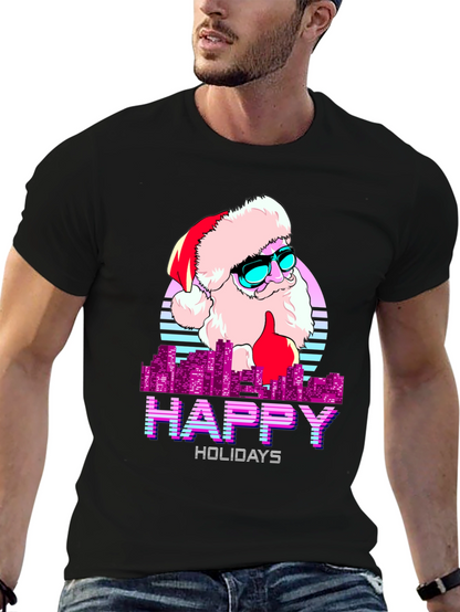 Cool Santa Happy Holidays T-Shirt