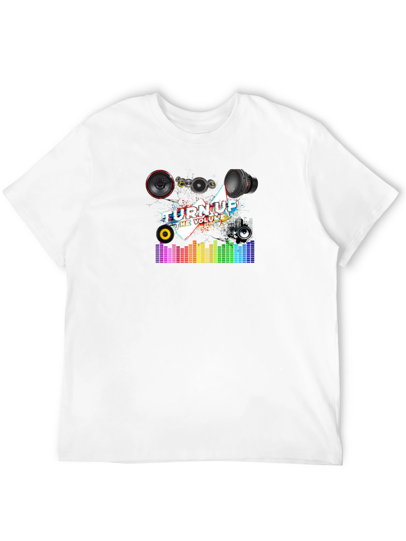 Turn Up the Volume Graphic Black T-Shirt