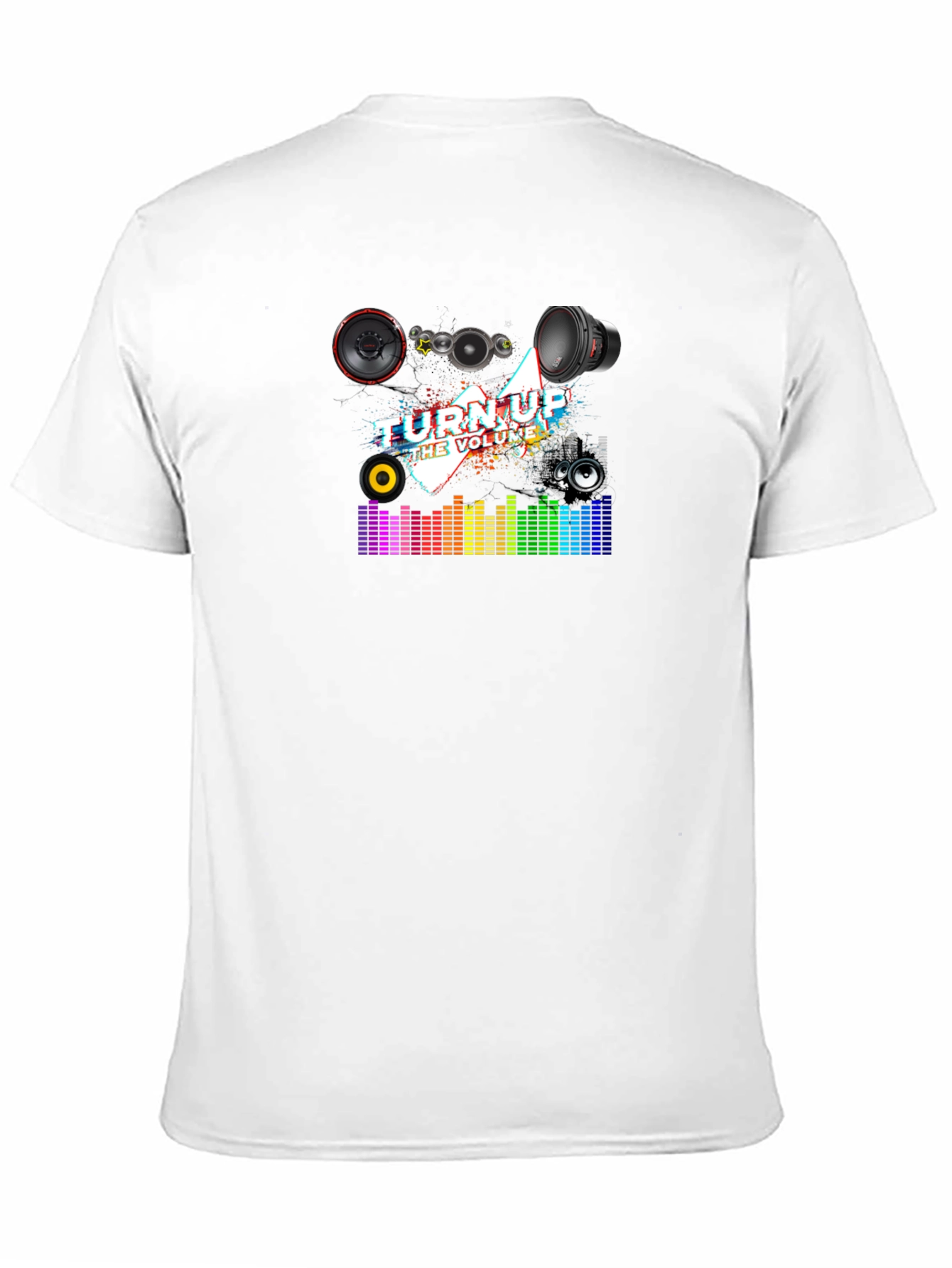Turn Up the Volume Graphic Black T-Shirt