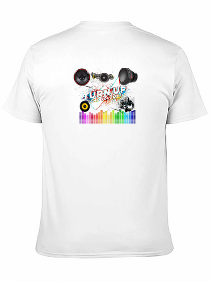 Turn Up the Volume Graphic Black T-Shirt