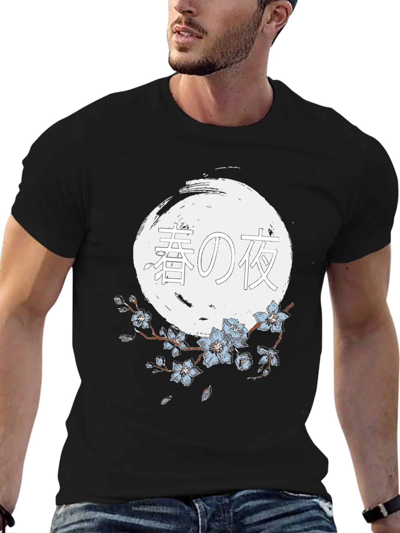 Japanese Spring Night T-Shirt - Unique Graphic Tee