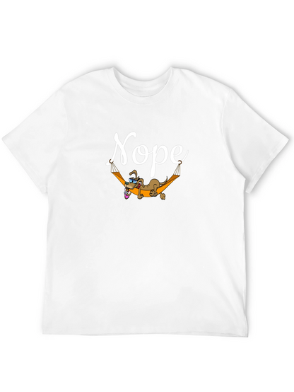 Nope Lazy Dog Hammock Graphic Tee