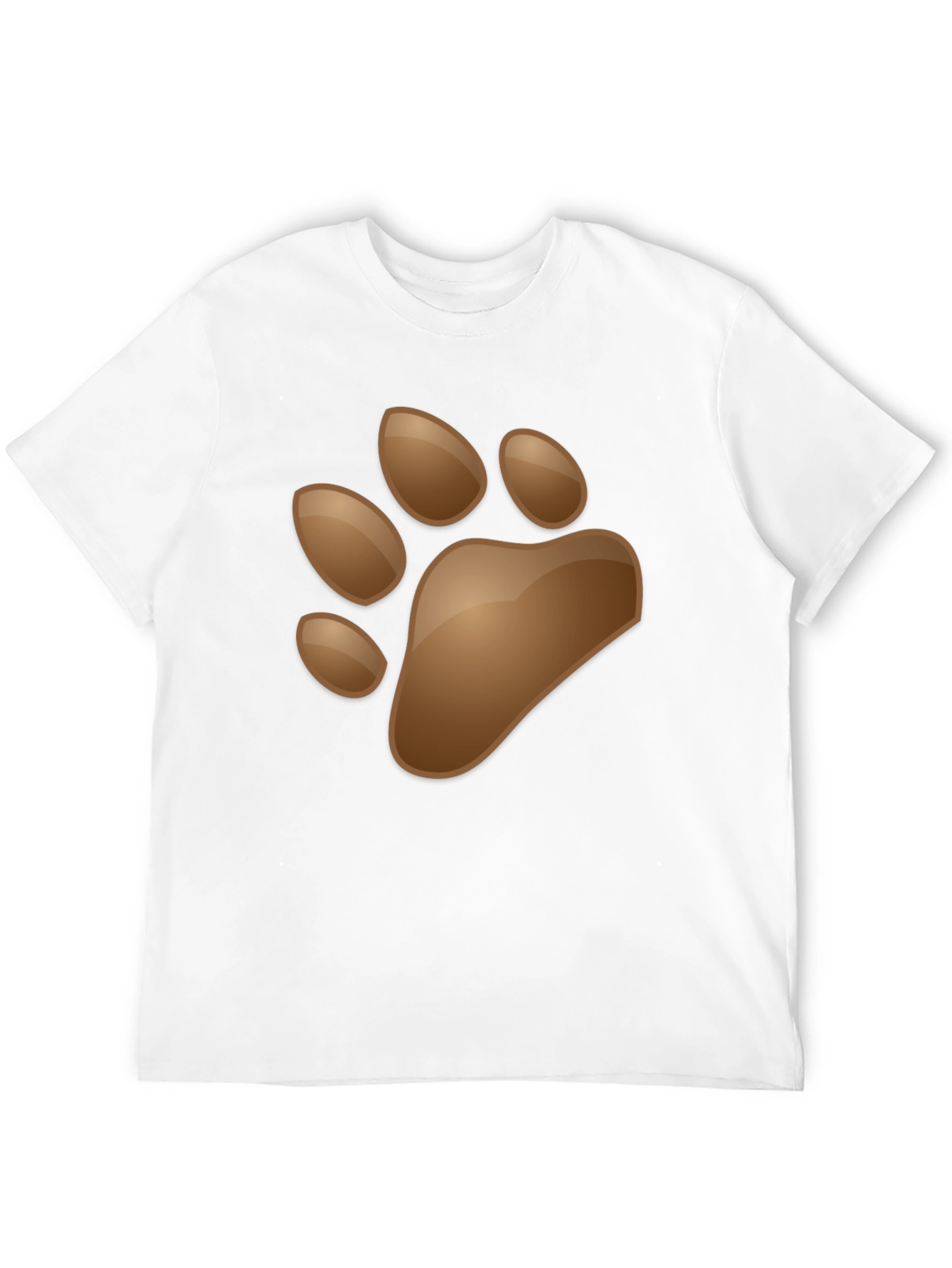 Mens Black T-Shirt with Animal Paw Print