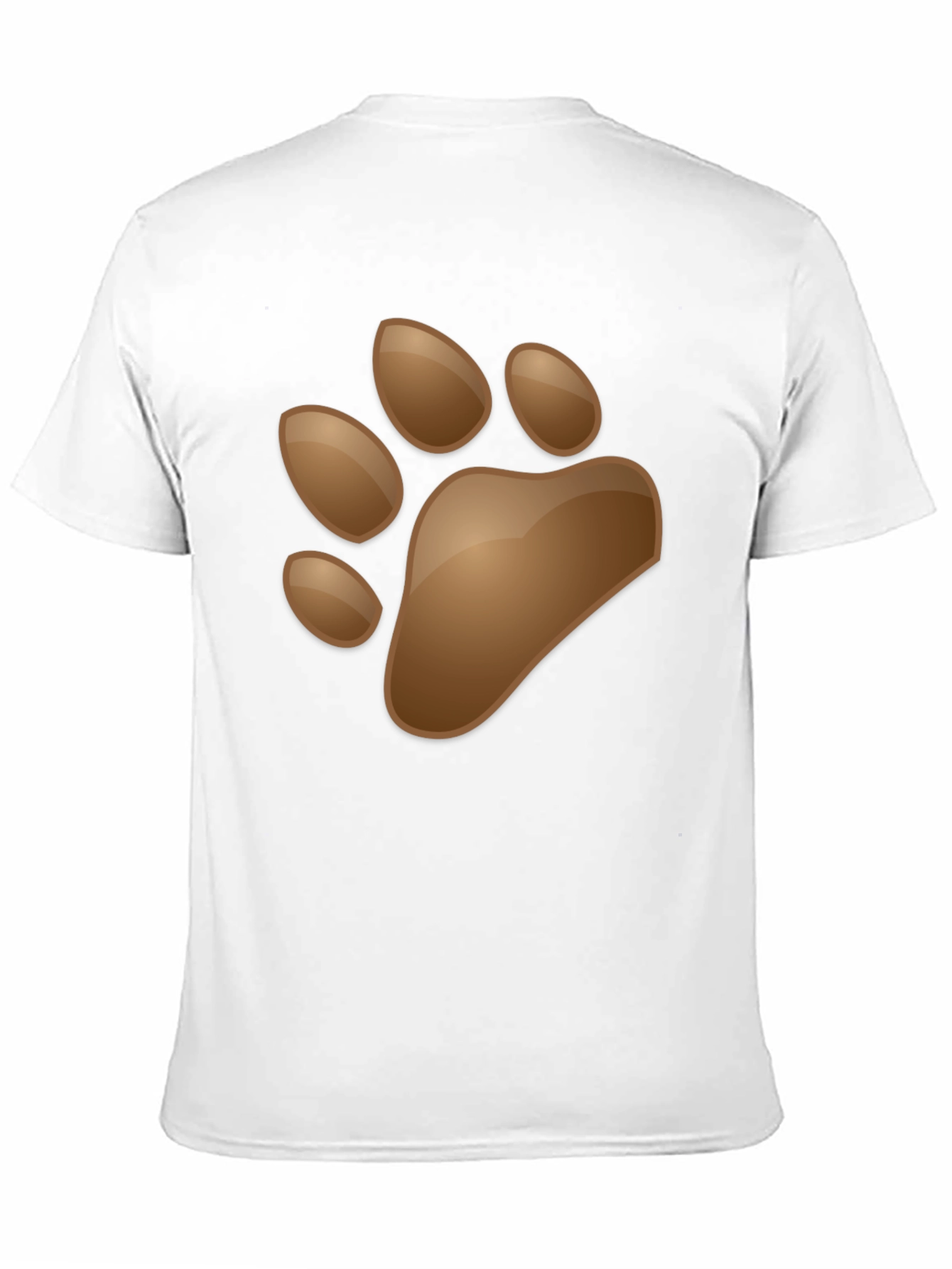 Mens Black T-Shirt with Animal Paw Print